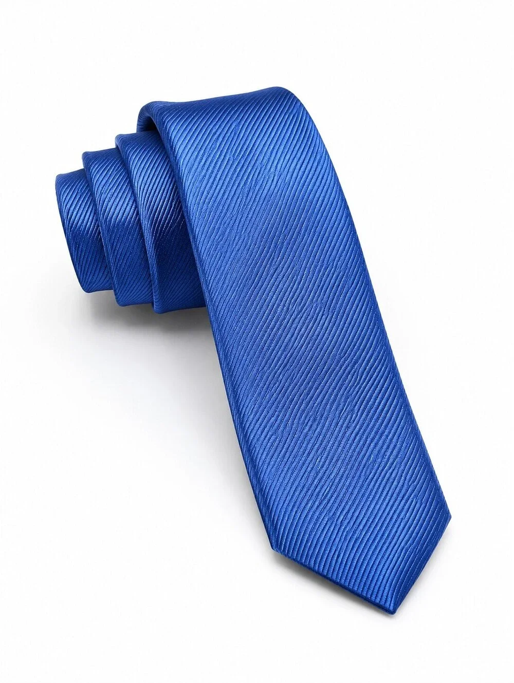Michael Kors Blue 100% Silk Skinny Tie – Men's Designer Necktie